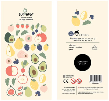 Avocado Lemon Strawberry Decorative Stationery Craft Stickers Scrapbooking DIY Diary Album Stick Label