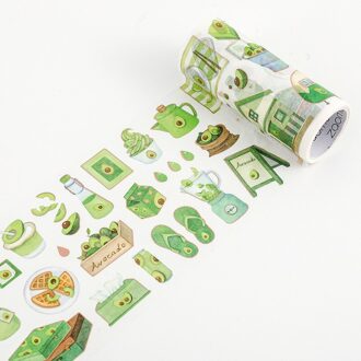 Avocado Meisjes Serie Collage Washi Tape Plakband Diy Scrapbooking Sticker Label Masking Ambachtelijke Tape 01 ontwerp 10cm