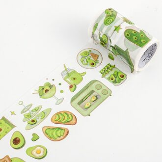 Avocado Meisjes Serie Collage Washi Tape Plakband Diy Scrapbooking Sticker Label Masking Ambachtelijke Tape 02 ontwerp 7cm