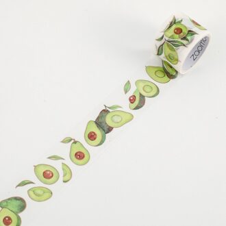 Avocado Meisjes Serie Collage Washi Tape Plakband Diy Scrapbooking Sticker Label Masking Ambachtelijke Tape 05 ontwerp 3cm