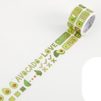 Avocado Meisjes Serie Collage Washi Tape Plakband Diy Scrapbooking Sticker Label Masking Ambachtelijke Tape 07 ontwerp 3cm