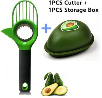 Avocado Slicer Cutter Peeler & Opbergdoos Draagbare Cover Fruit Keuken Gereedschap Frutero Gadget En Inteligentes
