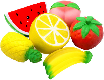 Avocado Squishy Fruit Package Peach Watermelon Banana Cake Squishies Slow Rising Scented Squeeze Toy Educational Toys For Baby