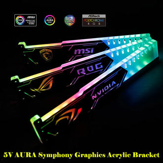 Avoid deformation of the graphics card partner light 5V aura acrylic support using gpu light rgb switchable