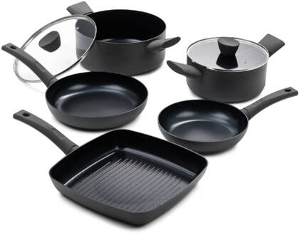 Avon Super Combi Grill - Pannenset 5 delig - Ergo grepen Grijs