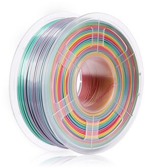 Aw 3D Pla Regenboog Filament 1Kg 1.75Mm Fdm 3D Printer Filamenten 2.2 Lbs Met Spool Tolerantie +/-0.02 100% Nul Bubbels Niet Giftig