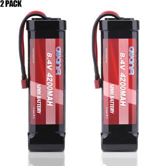 Awanfi 8.4V Nimh 4200Mah 7 Mobiele Platte Pack Rc Batterij Deans Plug Voor 1/10 Schaal Rc Auto Vrachtwagen boot Traxxas Losi Geassocieerd Hpi 2 stk