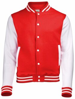 Awdis Rood met wit college jacket voor heren 2XL