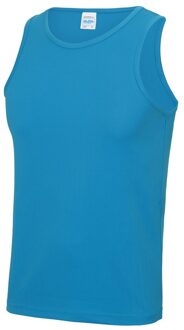 Awdis Sport singlet/hemd blauw voor heren - Hardloopshirts/sportshirts - Sporten/hardlopen/fitness/bodybuilding - Sportkleding top blauw voor mannen L (42/52)