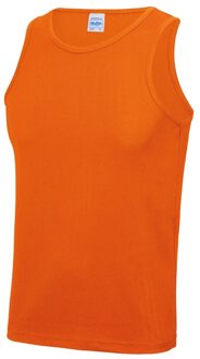 Awdis Sport singlet/hemd oranje voor heren - Hardloopshirts/sportshirts - Sporten/hardlopen/fitness/bodybuilding - Sportkleding top oranje voor mannen 2XL (46/56)