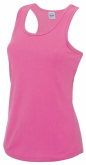 Awdis sport singlet voor dames - roze - mouwloos shirtje - polyester - lucht doorlatend