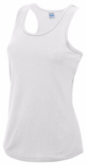 Awdis sport singlet voor dames - wit - mouwloos shirtje - polyester - lucht doorlatend
