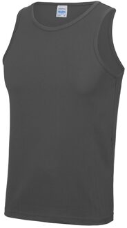 Awdis sport sintlet/tanktop - heren - Donkergrijs - mouwloos - Polyester