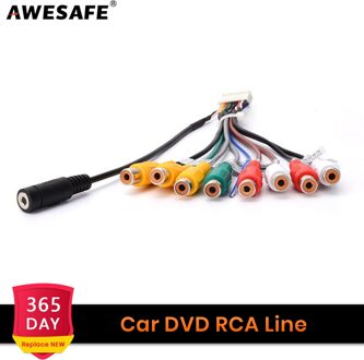 Awesafe Auto Stereo Radio Rca Uitgang Draad Aux-In Adapter Kabel Externe Microfoon Bruin