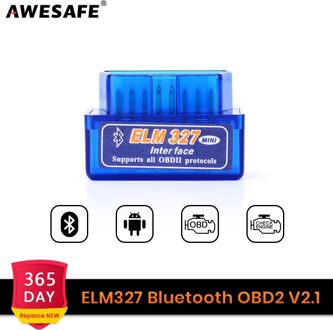 Awesafe Bluetooth ELM327 Mini OBD2 Scanner Automotivo Eml 327 Obd Auto Diagnostische Auto Tool Code Reader Gereedschap Scanner Automotriz