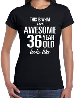 Awesome 36 year / 36 jaar cadeau t-shirt zwart dames XS