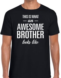 Awesome Brother tekst t-shirt zwart heren XL