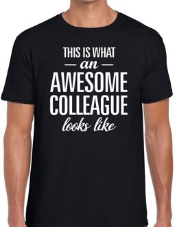 Awesome Colleague tekst t-shirt zwart heren XL