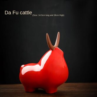 Awesome Thee Ornamenten Decoratie Keramische Ambachten Office Home Decoratie Rode Koe Decoratie Voor Het Jaar Van De Os Thee huisdier Dafu koe ornaments
