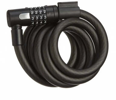 Axa Kabelslot Axa Newton 180/15 code met houder - zwart (op kaart)