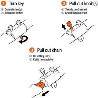 Axa Kettingslot Hawk 100 cm Metaal Zwart