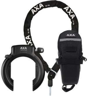 Axa Set Ringslot Imenso XL +insteekketting ULC 130 Bag zwart