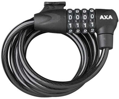 Axa Spiraalkabelslot AXA Rigid Code 180/8 met framehouder - zwart (op kaart)