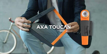 Axa Vouwslot AxaToucan 80 - oranje (winkelverpakking)