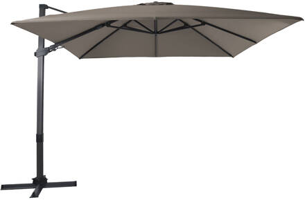 AXI Apollo Premium Zweefparasol rechthoekig 300x300 cm in Antraciet / Taupe Parasol voor tuin met Aluminium Frame Beige