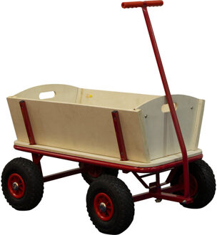 AXI Bolderkar / Bolderwagen Billy met Luchtbanden - Rood Crème