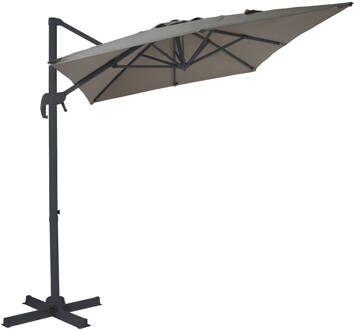 AXI Coco Zweefparasol Rechthoekig 200 x 300 cm in Antraciet / Taupe Parasol voor tuin met Aluminium Frame