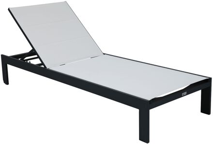 AXI Elio Ligbed in Antraciet / Crème Lounger met Aluminium frame verstelbaar in 5 standen Beige