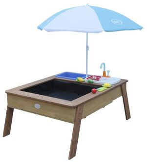 AXI Linda Zand & Watertafel van hout met speelkeuken & wastafel Zandtafel voor kinderen in bruin