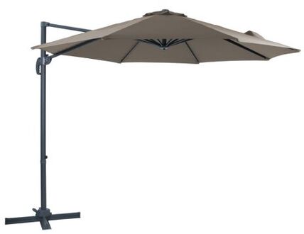 AXI Marisol Zweefparasol Rond Ø 300 Cm In Antraciet / Taupe