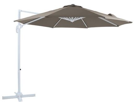 AXI Marisol Zweefparasol Rond Ø 300 Cm In Wit / Taupe