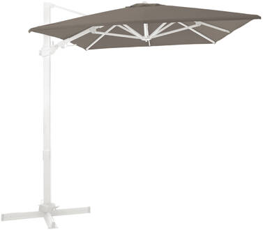 AXI Milad Premium Zweefparasol rechthoekig 200x300 cm in Wit / Taupe Parasol voor tuin met Aluminium Frame Beige