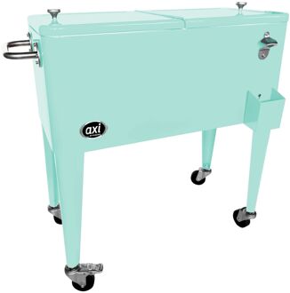 AXI Retro cooler Mint Outdoor Koeler op wielen met 76L inhoud Groen