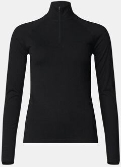 Ayacucho Baselayer Top LS 1/4 Zip Ondershirt Dames Zwart - XL