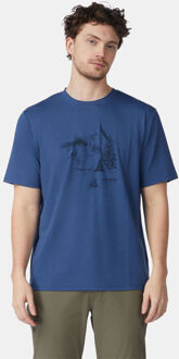 Ayacucho Campsite Sketch T-Shirt Blauw - XL
