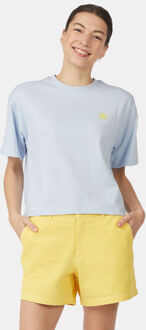 Ayacucho Cropped Mini Embroidery Tee Dames Blauw - XXL