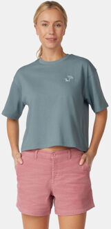 Ayacucho Cropped Mini Embroidery Tee Dames Groen - L