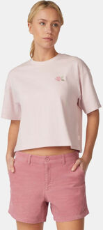 Ayacucho Cropped Mini Embroidery Tee Dames Roze - XXL