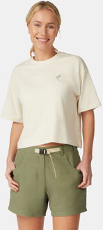 Ayacucho Cropped Mini Embroidery Tee Dames Wit - XS