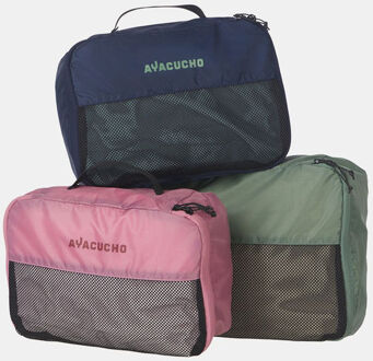 Ayacucho Meshbag Singlelayer Set (1L+2S) Packing Cubes Roze - One size