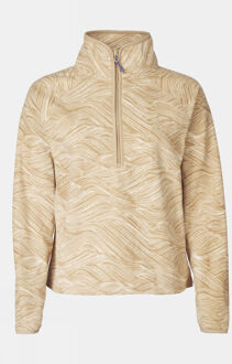 Ayacucho Wave Printed 1/2 Zip Fleecetrui Dames Grijs - L