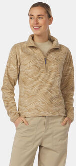 Ayacucho Wave Printed 1/2 Zip Fleecetrui Dames Grijs - XL