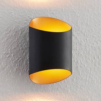 Ayaz LED wandlamp, zwart-goud zwart, goud