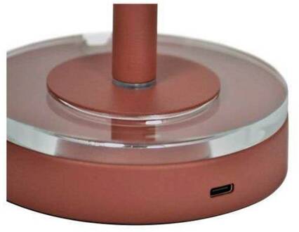 AYTM Acculamp Luceo, bruin, metaal, 24 cm, dimbaar, IP44 peperkoekbruin