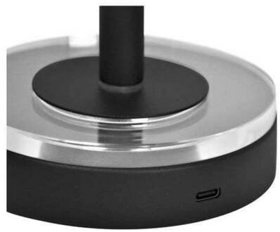 AYTM Acculamp Luceo, zwart, metaal, 24 cm, dimbaar, IP44