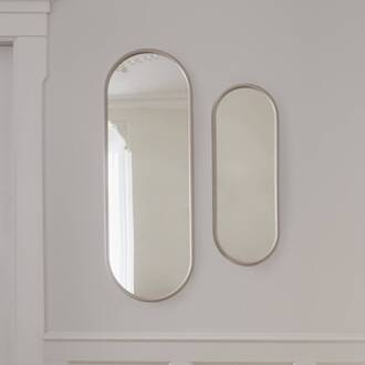 AYTM Angui spiegel, grijsbruin, hoogte 78 cm, glas, staal taupe